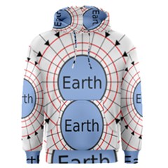 Magnetik Earth s Gravitational Line Triangle Men s Pullover Hoodie by Mariart