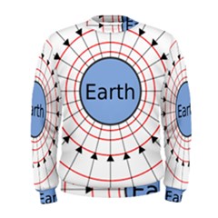Magnetik Earth s Gravitational Line Triangle Men s Sweatshirt