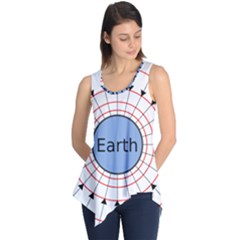 Magnetik Earth s Gravitational Line Triangle Sleeveless Tunic