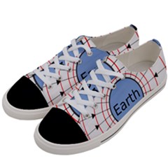 Magnetik Earth s Gravitational Line Triangle Women s Low Top Canvas Sneakers