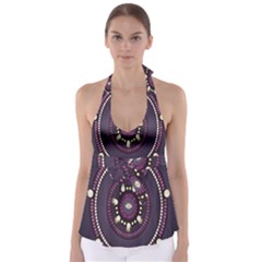 Mandalarium Hires Hand Eye Purple Babydoll Tankini Top by Mariart