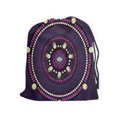 Mandalarium Hires Hand Eye Purple Drawstring Pouches (extra Large) by Mariart