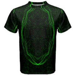 Green Foam Waves Polygon Animation Kaleida Motion Men s Cotton Tee