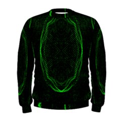 Green Foam Waves Polygon Animation Kaleida Motion Men s Sweatshirt