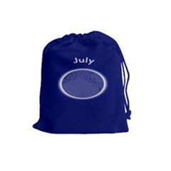 Moon July Blue Space Drawstring Pouches (Large) 