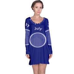 Moon July Blue Space Long Sleeve Nightdress