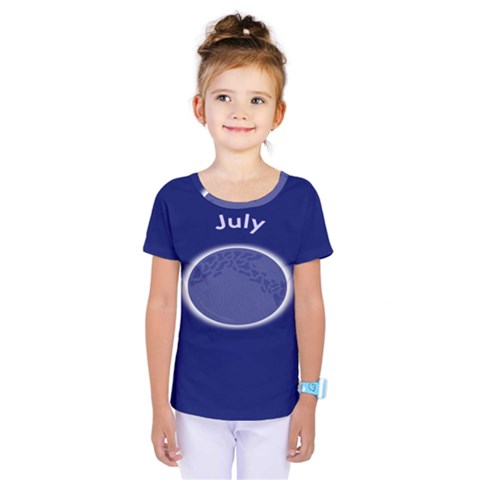 Moon July Blue Space Kids  One Piece Tee by Mariart