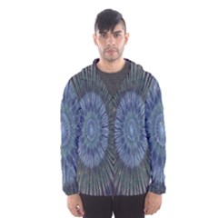 Peaceful Flower Formation Sparkling Space Hooded Wind Breaker (men) by Mariart