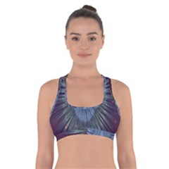 Peaceful Flower Formation Sparkling Space Cross Back Sports Bra by Mariart