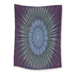 Peaceful Flower Formation Sparkling Space Medium Tapestry