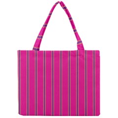 Pink Line Vertical Purple Yellow Fushia Mini Tote Bag by Mariart