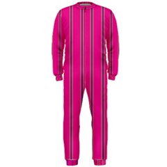 Pink Line Vertical Purple Yellow Fushia Onepiece Jumpsuit (men) 