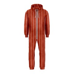 Line Vertical Orange Hooded Jumpsuit (kids)