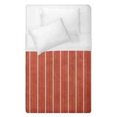 Line Vertical Orange Duvet Cover (single Size) by Mariart