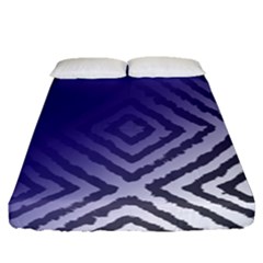 Plaid Blue White Fitted Sheet (queen Size)