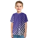 Plaid Blue White Kids  Sport Mesh Tee View1