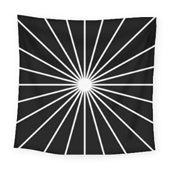 Ray White Black Line Space Square Tapestry (Large)