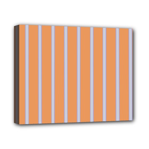 Rayures Bleu Orange Canvas 10  x 8 