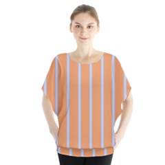 Rayures Bleu Orange Blouse