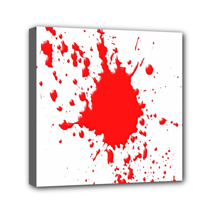 Red Blood Splatter Mini Canvas 6  x 6 