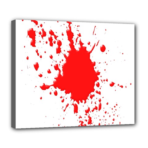Red Blood Splatter Deluxe Canvas 24  X 20  