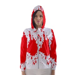 Red Blood Splatter Hooded Wind Breaker (women)