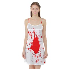 Red Blood Splatter Satin Night Slip