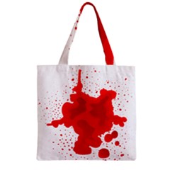 Red Blood Transparent Zipper Grocery Tote Bag by Mariart