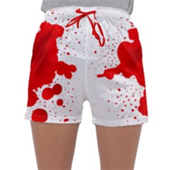 Red Blood Transparent Sleepwear Shorts by Mariart