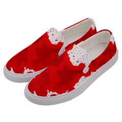 Red Blood Transparent Men s Canvas Slip Ons by Mariart