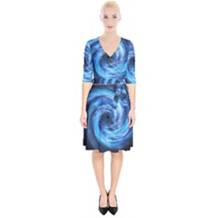 Hole Space Galaxy Star Planet Wrap Up Cocktail Dress