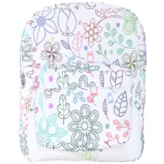 Prismatic Neon Floral Heart Love Valentine Flourish Rainbow Full Print Backpack