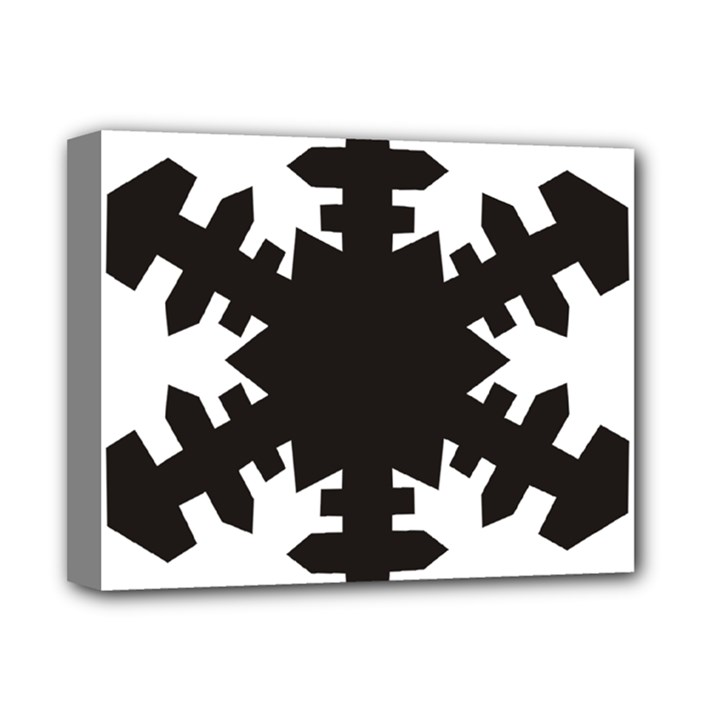 Snowflakes Black Deluxe Canvas 14  x 11 
