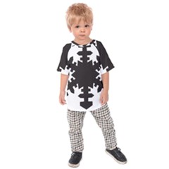 Snowflakes Black Kids Raglan Tee