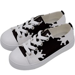 Snowflakes Black Kids  Low Top Canvas Sneakers by Mariart