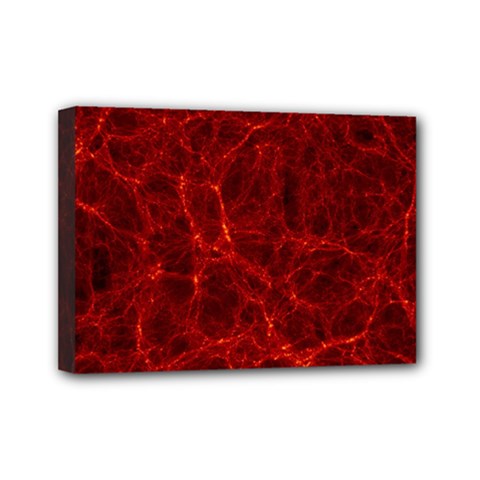 Simulation Red Water Waves Light Mini Canvas 7  X 5 