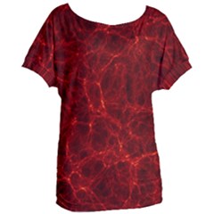 Simulation Red Water Waves Light Women s Oversized Tee by Mariart