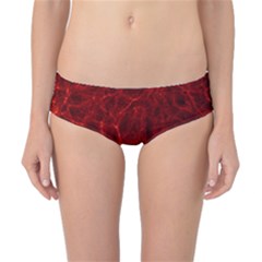 Simulation Red Water Waves Light Classic Bikini Bottoms