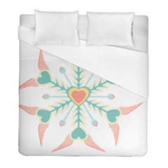 Snowflakes Heart Love Valentine Angle Pink Blue Sexy Duvet Cover (full/ Double Size)