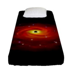 Space Galaxy Black Sun Fitted Sheet (single Size) by Mariart