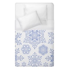 Snowflakes Blue White Cool Duvet Cover (Single Size)