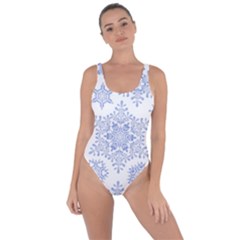 Snowflakes Blue White Cool Bring Sexy Back Swimsuit by Mariart