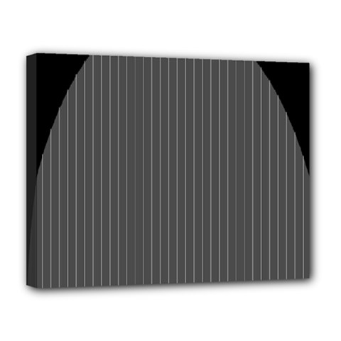 Space Line Grey Black Canvas 14  X 11 