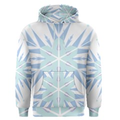 Snowflakes Star Blue Triangle Men s Pullover Hoodie