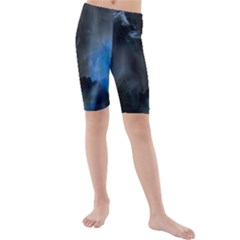 Space Star Blue Sky Kids  Mid Length Swim Shorts by Mariart