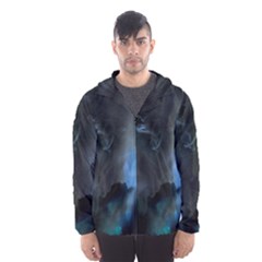 Space Star Blue Sky Hooded Wind Breaker (men) by Mariart