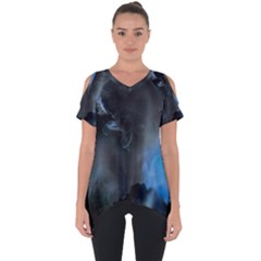 Space Star Blue Sky Cut Out Side Drop Tee by Mariart