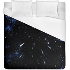 Space Warp Speed Hyperspace Through Starfield Nebula Space Star Line Light Hole Duvet Cover (king Size) by Mariart