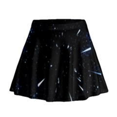 Space Warp Speed Hyperspace Through Starfield Nebula Space Star Line Light Hole Mini Flare Skirt by Mariart