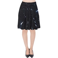 Space Warp Speed Hyperspace Through Starfield Nebula Space Star Line Light Hole Velvet High Waist Skirt by Mariart